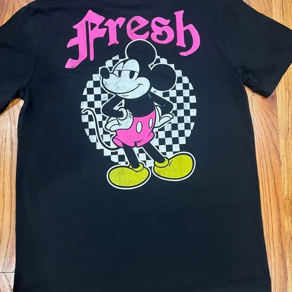 Women's Black Disney Mickey And Friends Large Fresh T-Shirt - Picture 7 of 8